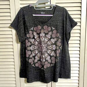 Style & Co. T-Shirt / Top * Size L (12-14) * Heather Gray * Excellent Cond.